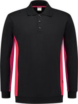 Tricorp 302003 Polosweater Bicolor - Zwart/Rood - 3XL