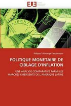 POLITIQUE MONETAIRE DE CIBLAGE D'INFLATION