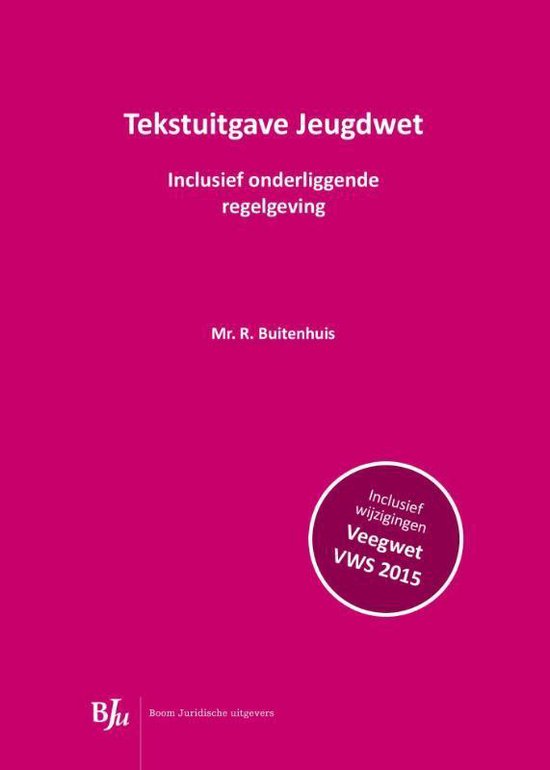Tekstuitgave jeugdwet - cover
