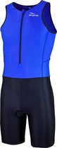 Rogelli Florida Trisiut Met Korte Mouwen Voor Triatlon - Kids - Blauw, Zwart - Maat 140/152