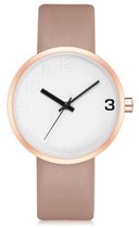 West Watch - Elegance - Dames horloge - Beige roze/ roségoud kleurig - 38 mm