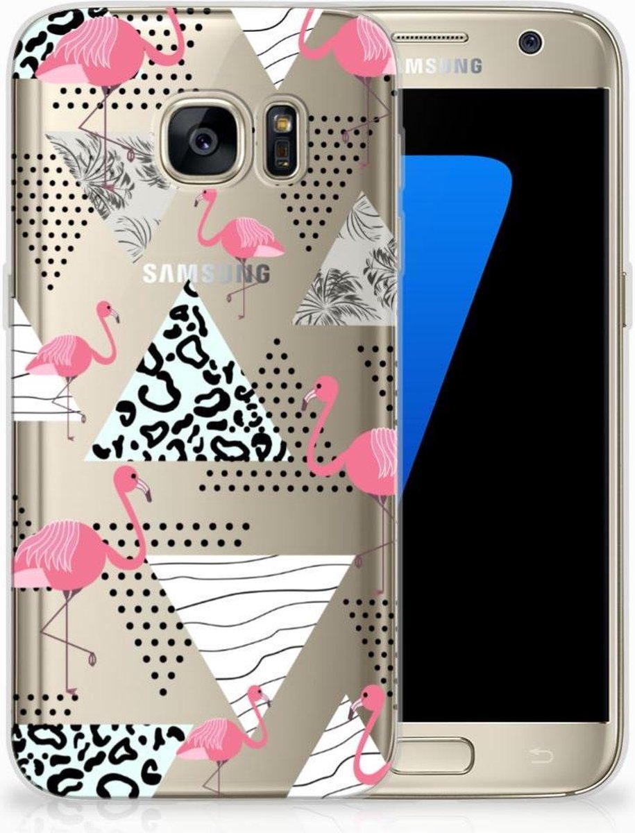 Samsung Galaxy S7 TPU Hoesje Flamingo Triangle