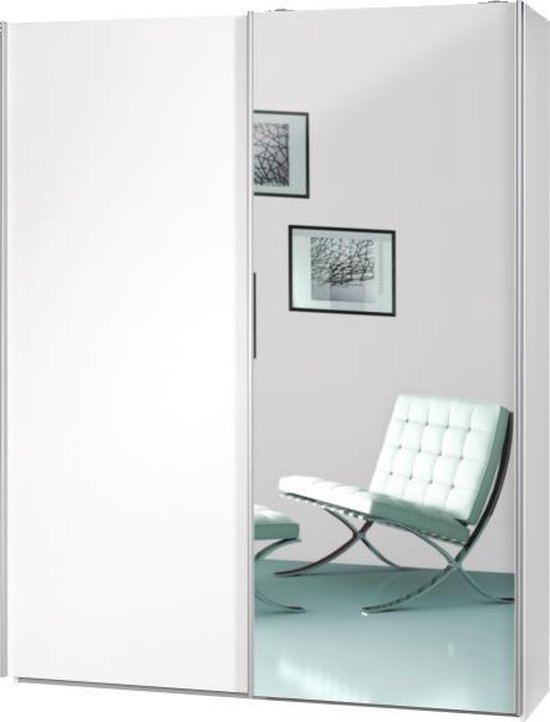 Cs Shmal CS Schmal Soft Smart 41 - Kledingkast - Wit - Met spiegeldeur - 150 cm ...