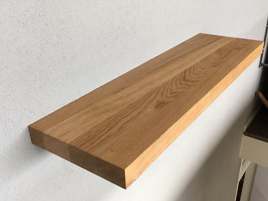gebaar Nebu Klassiek Zwevende eiken wandplank 75 cm houten boekenplank hout eikenhout | bol.com