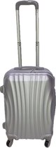 Handbagage koffer 55cm 4 wielen trolley - Zilver