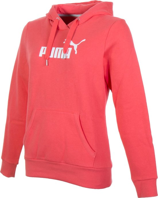 Puma Essential Fleece Sweater Dames Sporttrui - Maat XL - Vrouwen - roze/oranje/wit  | bol.com