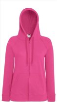 Roze vest met capuchon voor dames - Dameskleding sweatvest roze S (36/48)