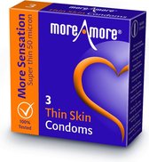 MoreAmore Thin Skin - 3 stuks - Condooms