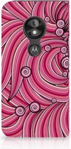 Motorola Moto E5 Play Uniek Standcase Hoesje Swirl Pink