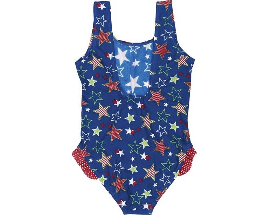 Sterntaler Zwempak regenboog - meisjes badkleding - badpak met kapmouwen - luierinzetstuk tot maat 86/92 - UV-bescherming 50 zwempak - babybadmode kinderen, steengroen, 110/116 cm