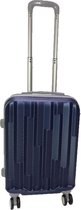 Handbagage koffer 55cm 4 dubbele wielen trolley - Blauw