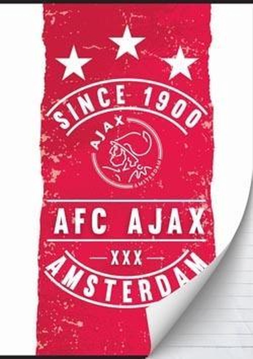 bol.com | Schrift ajax rood/wit since 1900 A5 gelijnd 3-pack