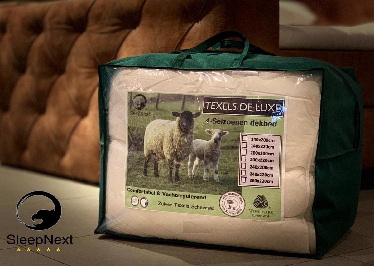 Texel wol 4 seizoenen Hotel dekbed - 100% Scheerwol - 200x220cm