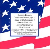 Barber: Capricorn Concerto; Copland: Saga of the Prairies; Harris: Symphony No. 6 "Gettysburg"