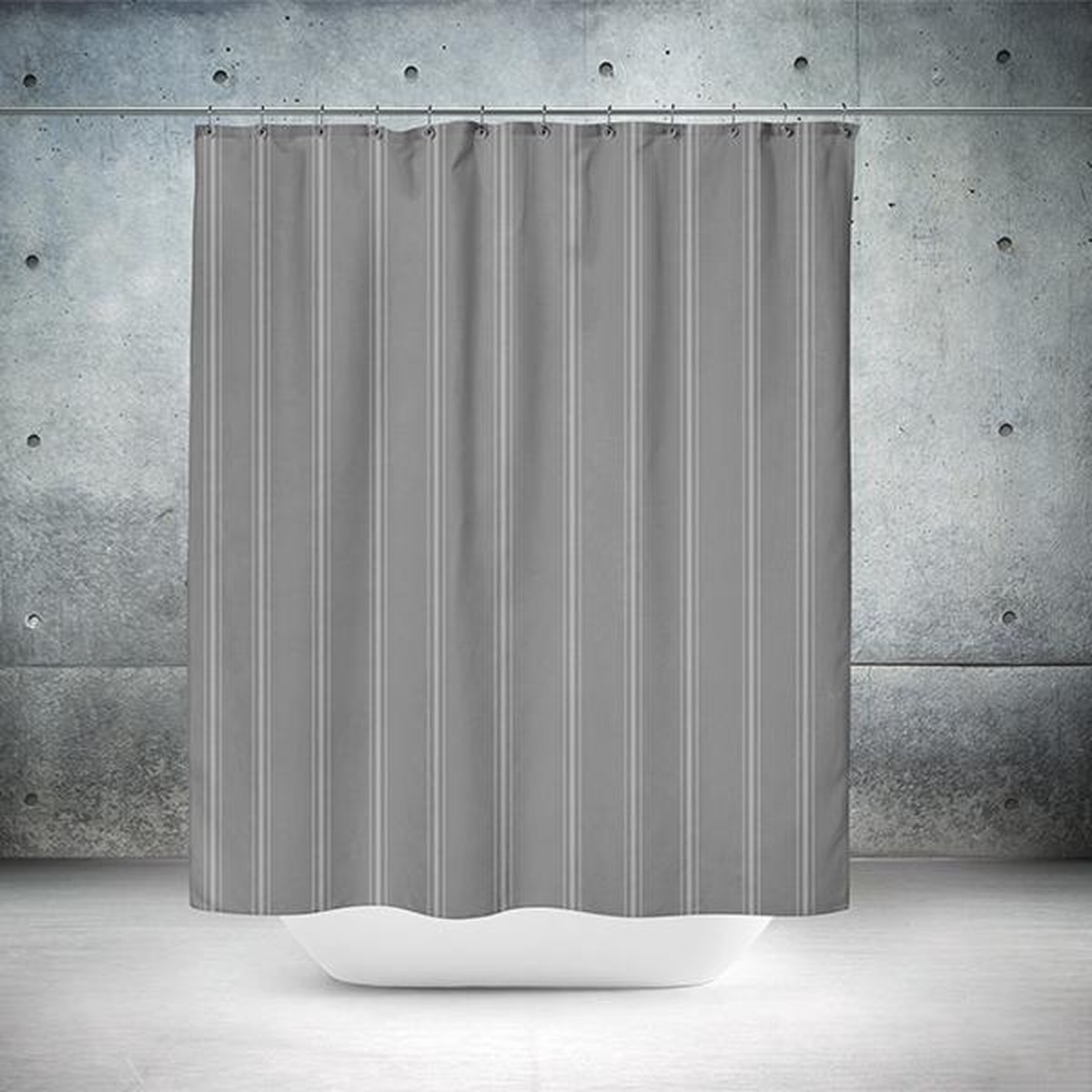 Roomture douchegordijn Classical antracite 240 x 200 extra