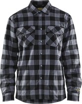Blaklader Overhemd flanel, gevoerd - Donkergrijs/Zwart - 4XL