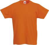 Fruit of the Loom T-shirt Kinderen maat 104 (3-4) 100% Katoen 5 stuks (Oranje)
