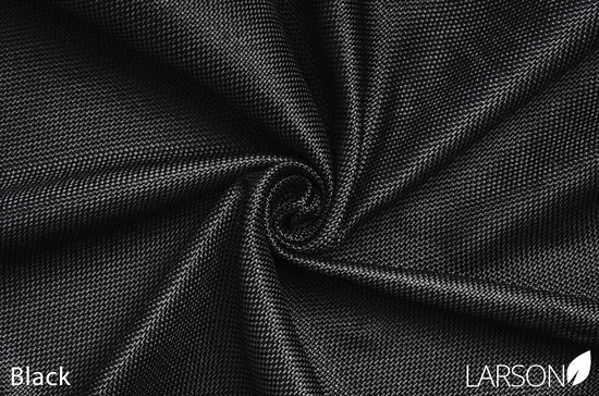 Larson - Rideau occultant tissé de luxe - Anneaux - Noir - 150 x 250 cm - Occultant et prêt à l'emploi
