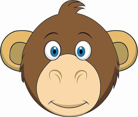 Kartonnen apen masker voor kinderen | bol.com