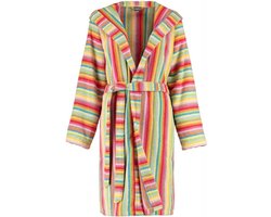 Cawö korte dames badjas badstof met capuchon multicolor  maat 46