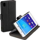 HC Zwart Sony Xperia M4 Aqua Bookcase Wallet case Telefoonhoesje