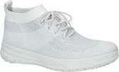 FitFlop - Uberknit Slip-On High Top Sneaker - Sneaker hoog gekleed - Dames - Maat 36 - Wit - J30-567 -Metallic Silver/Urban White