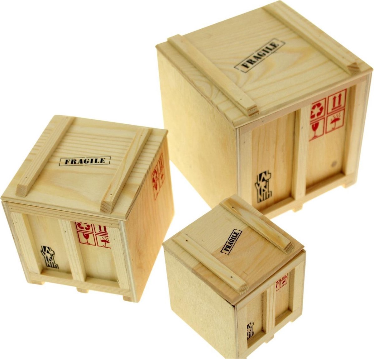 Labyrinth Inbox - Opbergbox - Set van 3 design Scheeps Kisten