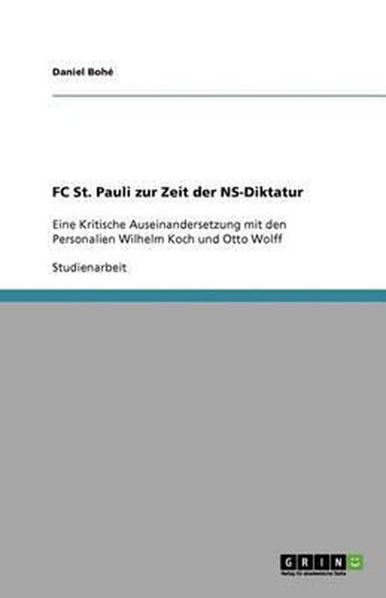 FC St. Pauli zur Zeit der NS-Diktatur - cover