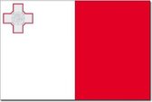 Vlag Malta 90 x 150 cm feestartikelen - Malta landen thema supporter/fan decoratie artikelen
