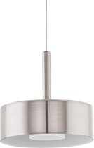 EGLO Estosa - Hanglamp - 1 Lichts - LED - Ø140mm. - Nikkel-Mat - Wit