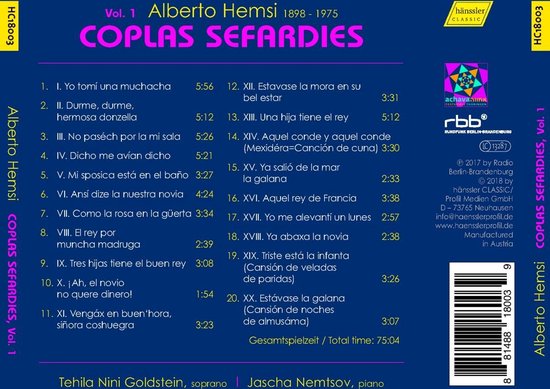 Alberto Hemsi: Songs