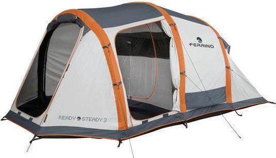 piramide schommel mechanisme Ferrino Ready Steady opblaasbare tent 3 grijs/oranje | bol.com