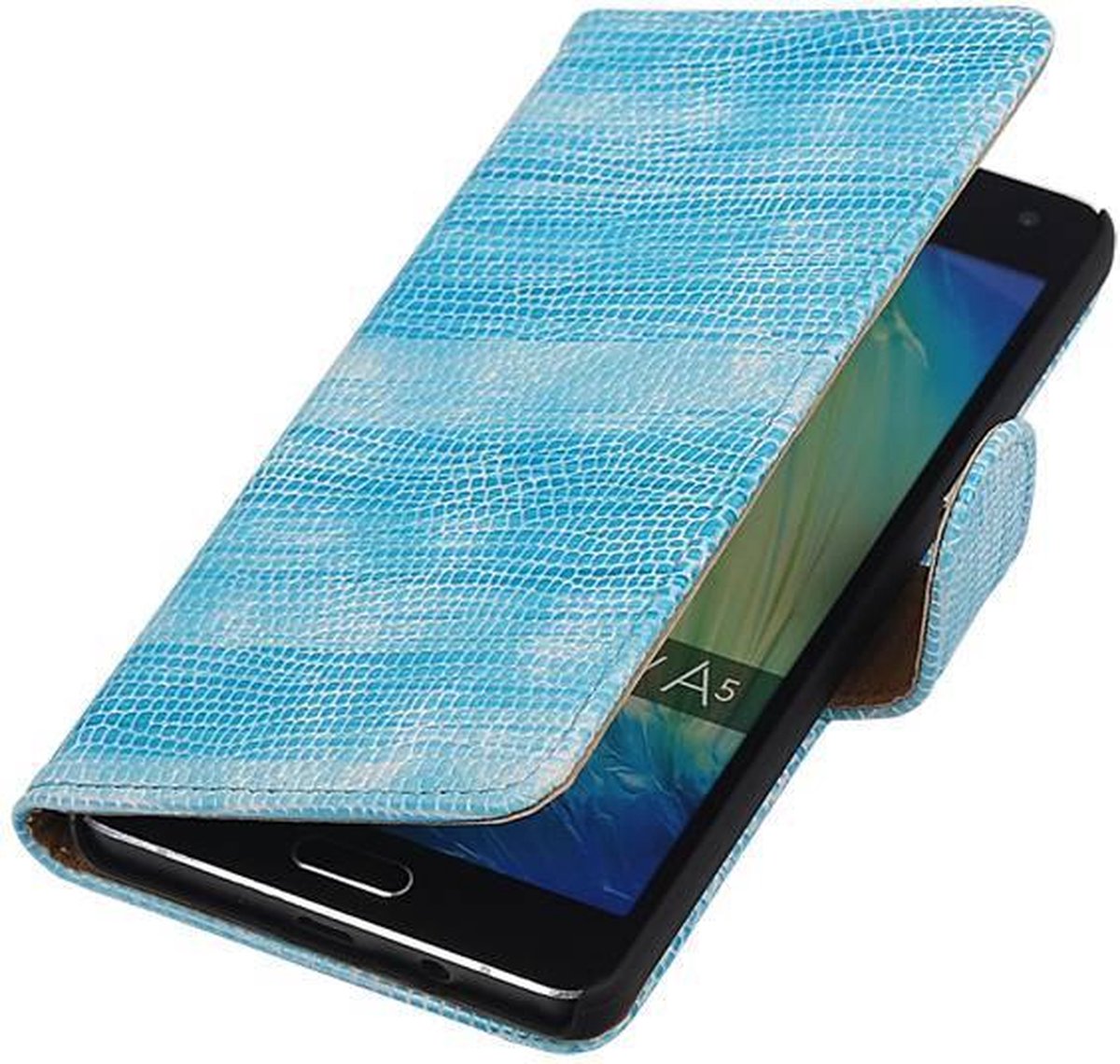 Samsung Galaxy A5 Bookstyle Wallet Hoesje Mini Slang Blauw - Cover Case Hoes