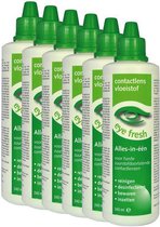 Eye Fresh 6 x 240 ml - Lenzenvloeistof voor harde contactlenzen - Voordeelverpakking