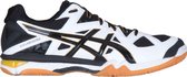 Asics Gel-Tactic Indoor Sportschoenen - Maat 48 - Mannen - wit/zwart/goud