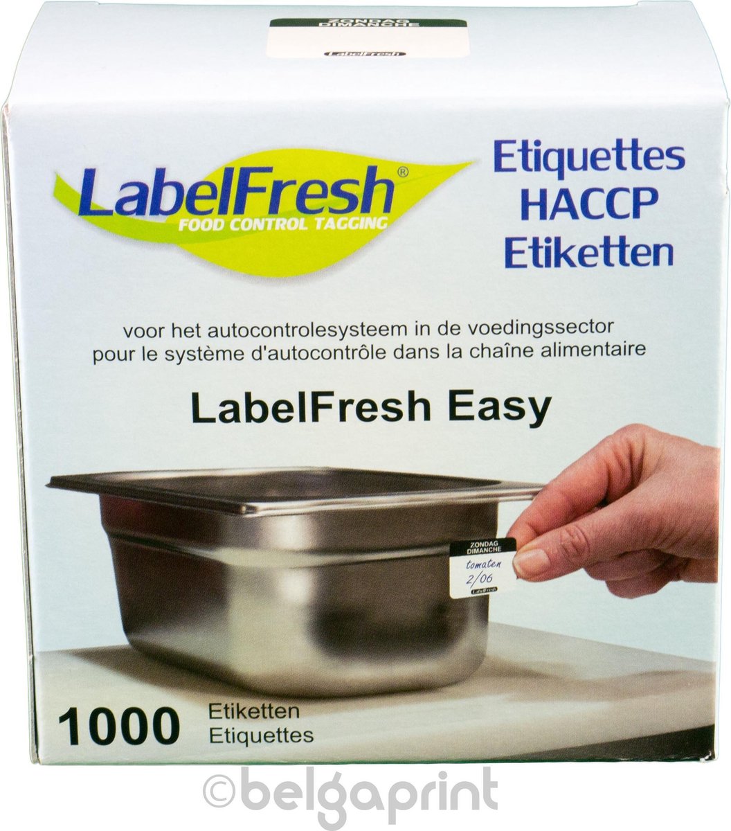 1000 LabelFresh Easy - 30x25 mm - zondag-dimanche -HACCP etiketten / stickers