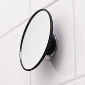 Compacte/kleine Bosign Make-upspiegel Vergrotend (5x), zwart, magnetische spiegelhouder, diameter 11 cm