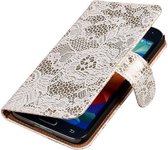 Wit Lace Design Booktype / Wallet / Case / Cover Hoes Samsung  Galaxy Core LTE G386F