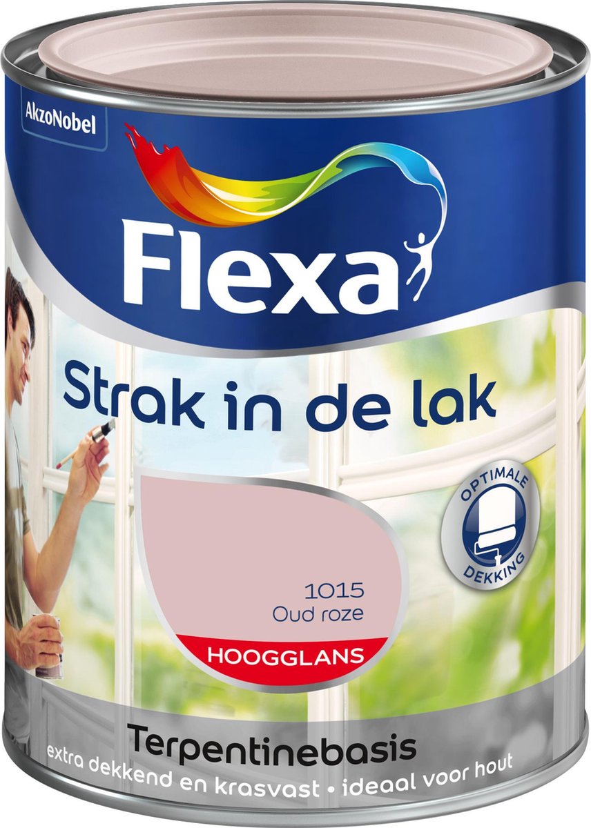 Flexa Strak In De Lak Hoogglans - Oud Roze - 0,75 liter