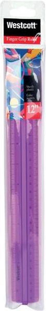 Westcott - Liniaal met handgreep - 30cm - Assorti kleur - 1stuks