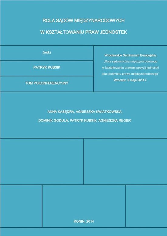 Rola sądów międzynarodowych w kształtowaniu praw jednost ... - cover