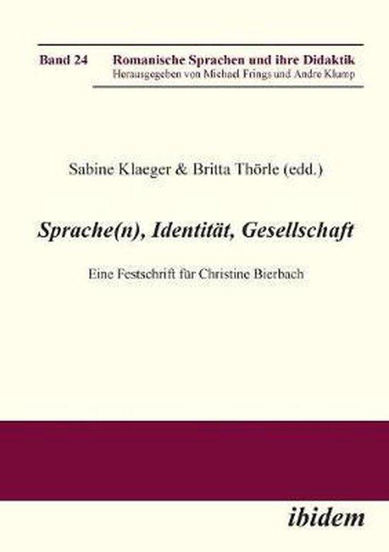 Romanische Sprachen Und Ihre Didaktik Sprachen Identit T Gesellschaft Eine 5948