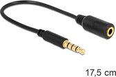 Câble audio DeLOCK 62498 0,175 m 3,5 mm Noir