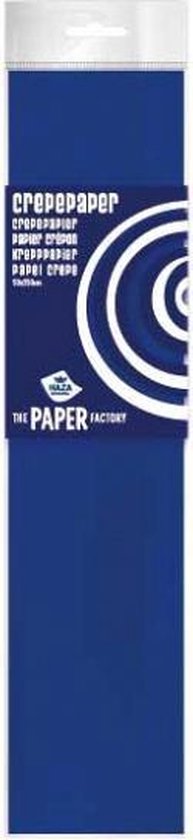 Crepe papier plat blauw 250 cm