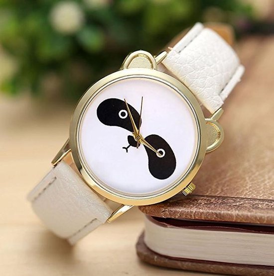 Wit horloge met panda