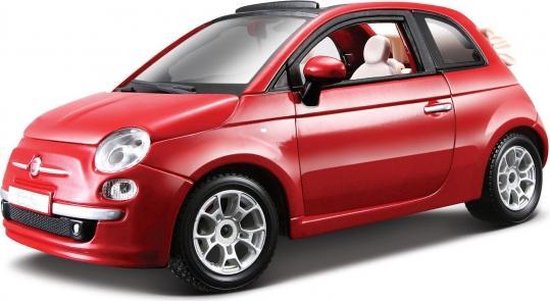 Garderobe Of anders verkouden worden Modelauto Fiat 500 cabrio 1:24 - auto schaalmodel | bol.com