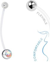 Fako Bijoux® de Piercing nombril de grossesse - Cristal - Multicolore