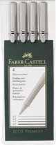 Tekenpen Faber Castell Ecco Pigment 4-delig etui