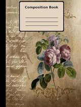 Rose Grunge Composition Notebook, College Ruled