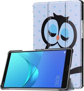 Huawei Mediapad M5 8.4 Tri-Fold Book Case - Groene Uil